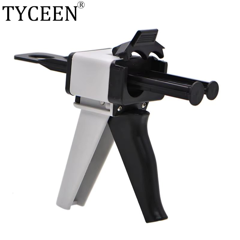 Dental Impression Mixing Tube Tips Universal Dispenser Gun 1:1 /1:2 Silicon Rubber Dispensing Gun 10:1 Dentist Material