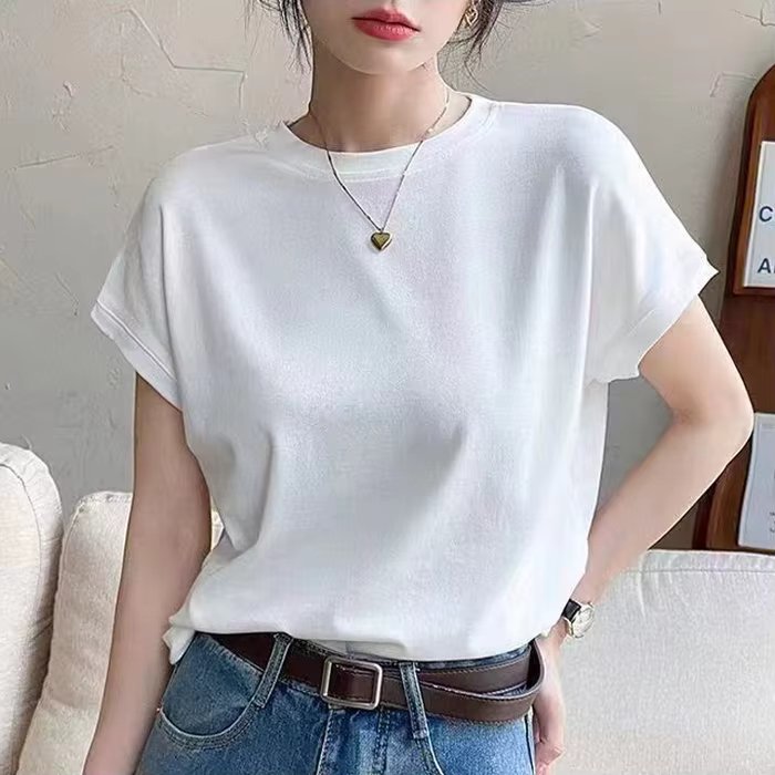 Momoon Women Summer Half-sleeved Tea Round M ~ 3XL Loose Women Big Size T-Shirt