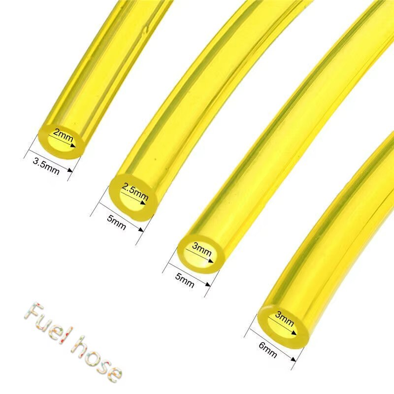 0.6 Meter 4Size 2x3.5/2.5x5/3x5/3x6mm Petrol Fuel Gas Line Pipe Hose Petrol Line Oil Gas Resistant for Trimmer Chainsaw Saw Blo