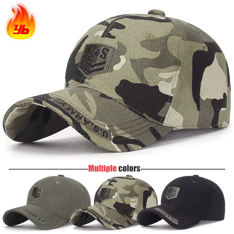 New Spring and Autumn Cotton Soft Top Hat Outdoor Leisure All-Match Sun Visor Baseball Cap Camouflage Duckbill Cap
