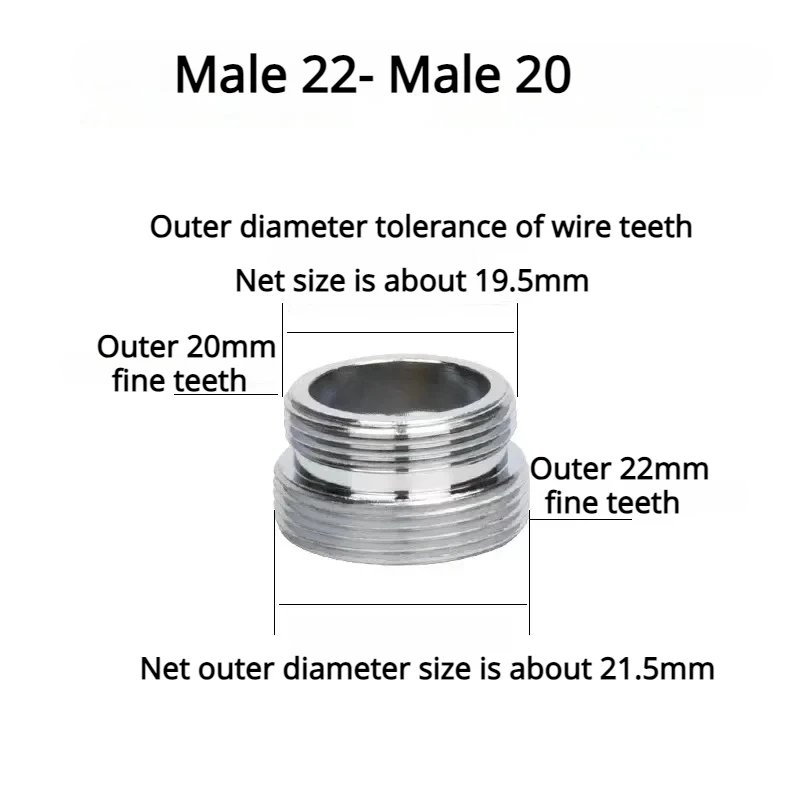 1pcs/Lot M22 to M20 M18 M28 Thread Stainless Steel Connector Faucet Joints Water Purifier Accessory Kitchen Water Tap Adapter