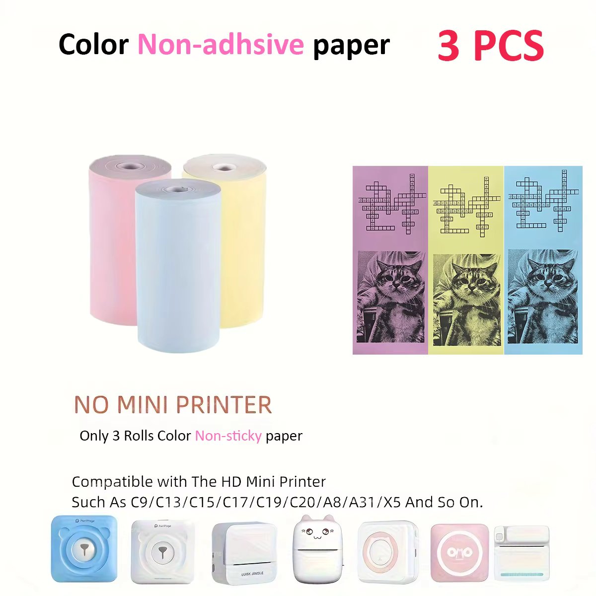 3 Color No-Sticky