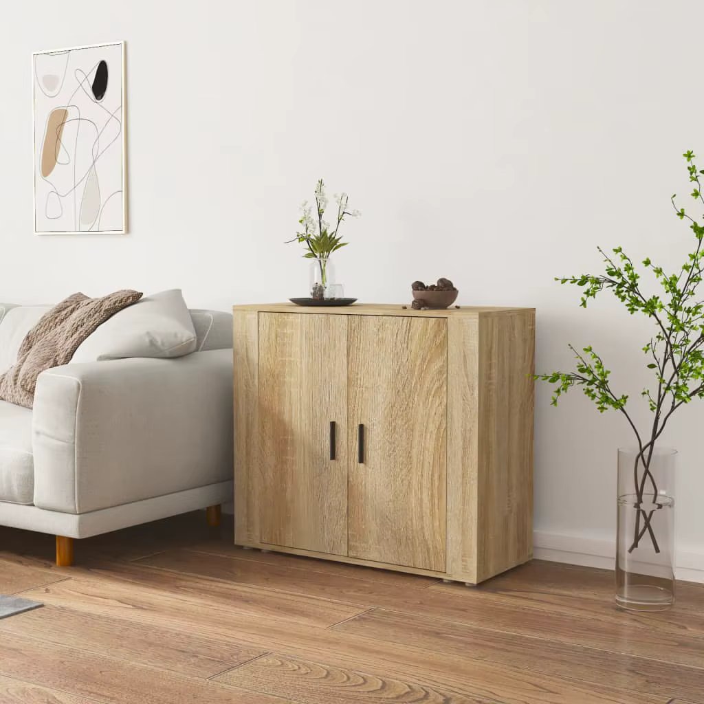 Sideboard Sonoma-Eiche 80x33x70 cm Holzwerkstoff,Esszimmer Küchenschrank Möbel Anrichte Beistelltisch Möbel