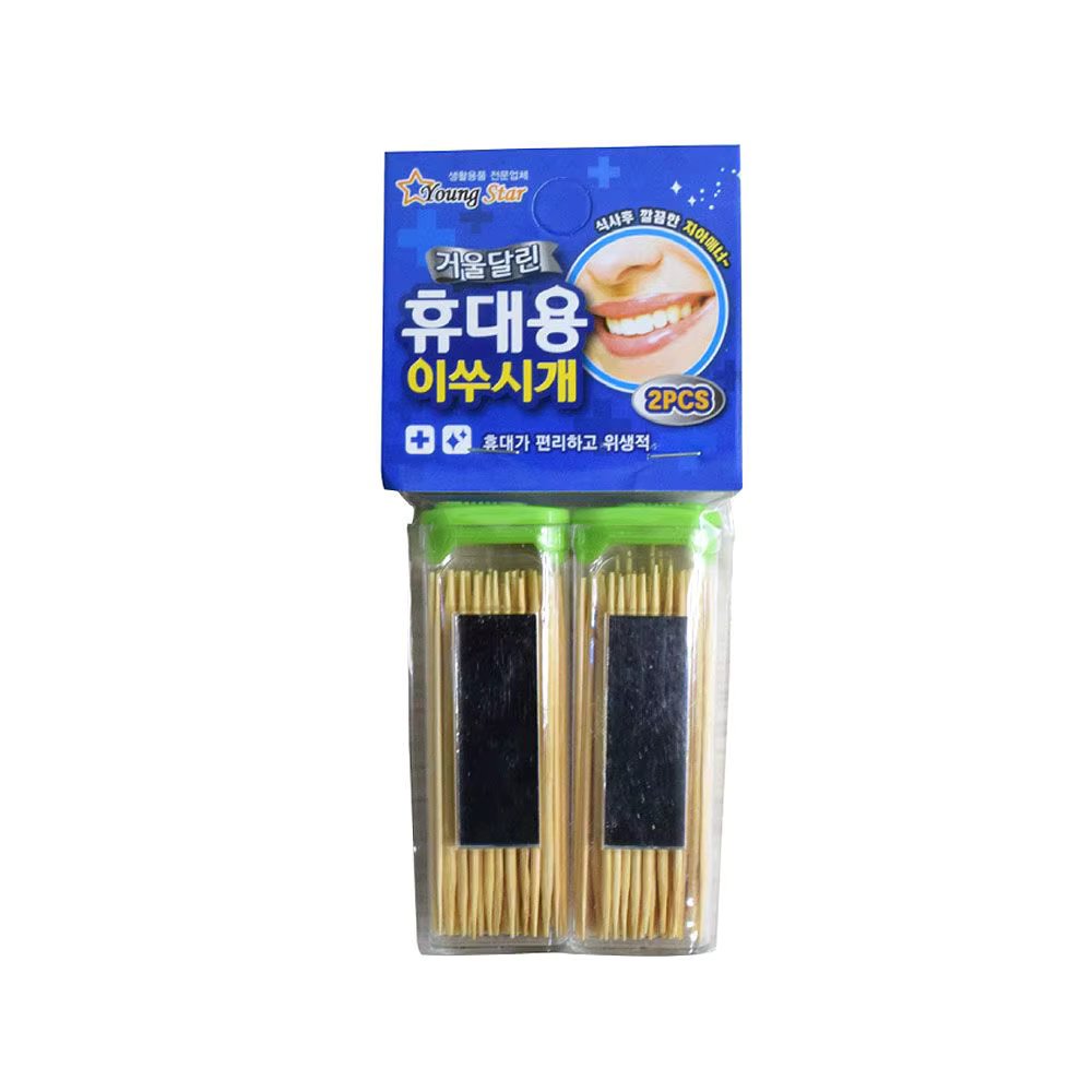 Young Star Mirror Portable Toothpick 2P _ 6621