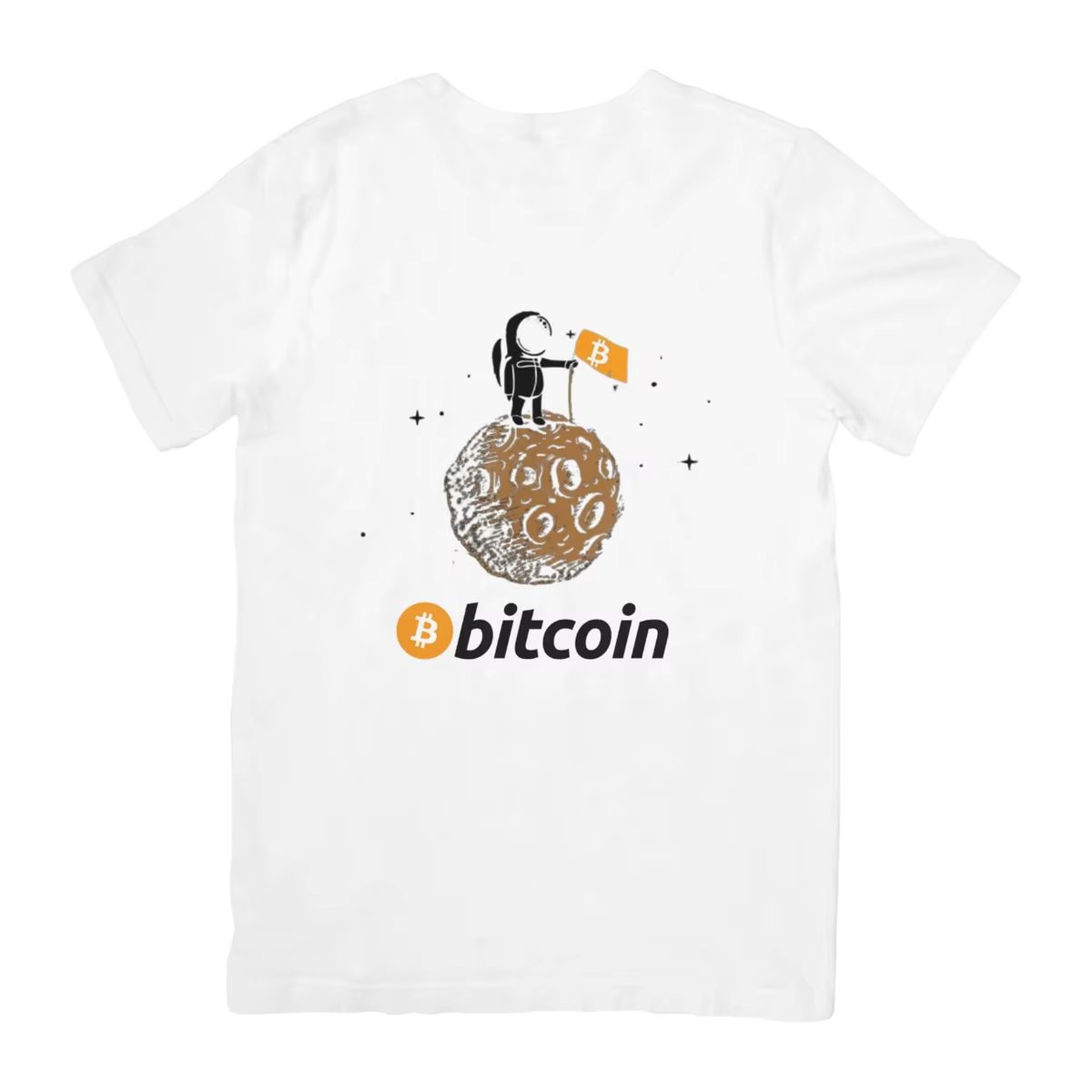 Men's Bitcoin On The Moon Investor Punter Printed T-Shirt