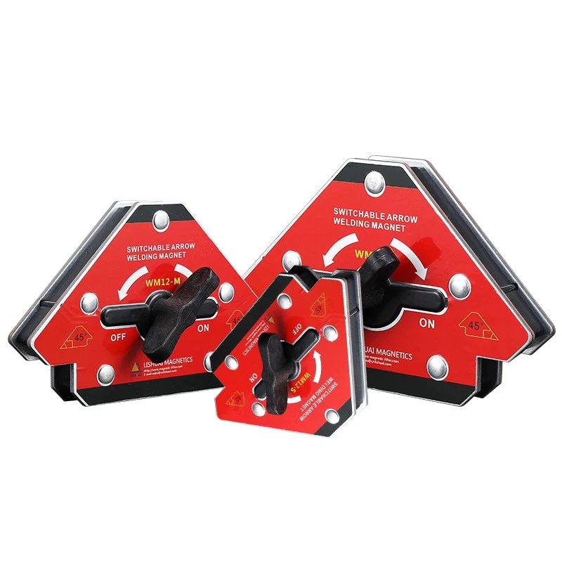 LISHUAI New On/Off Arrow Welding Magnet Holder/45/90/135 Strong Magnetic Clamp WM12