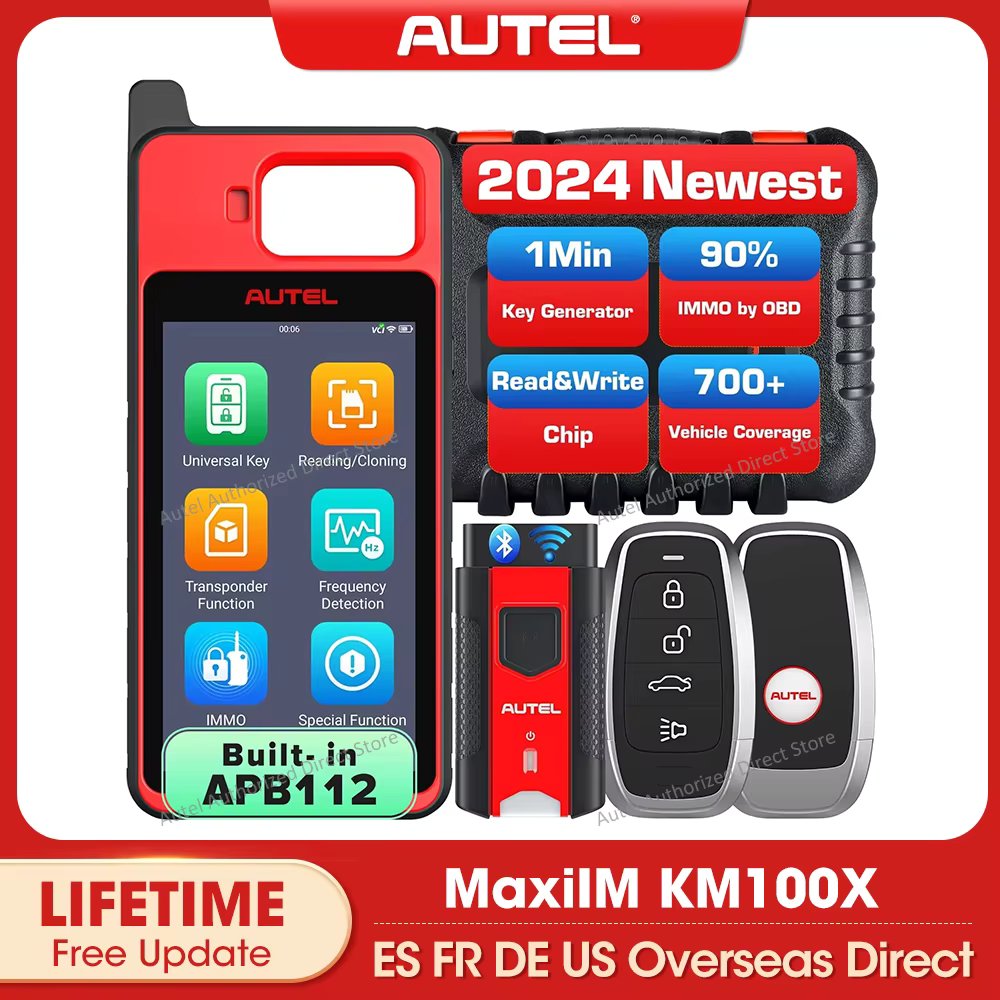 2024 Autel MaxiIM KM100 Key Fob Programming Tools KM100X key Programmer 60s Key Generation OBD IMMO Key Learning Key Free Update