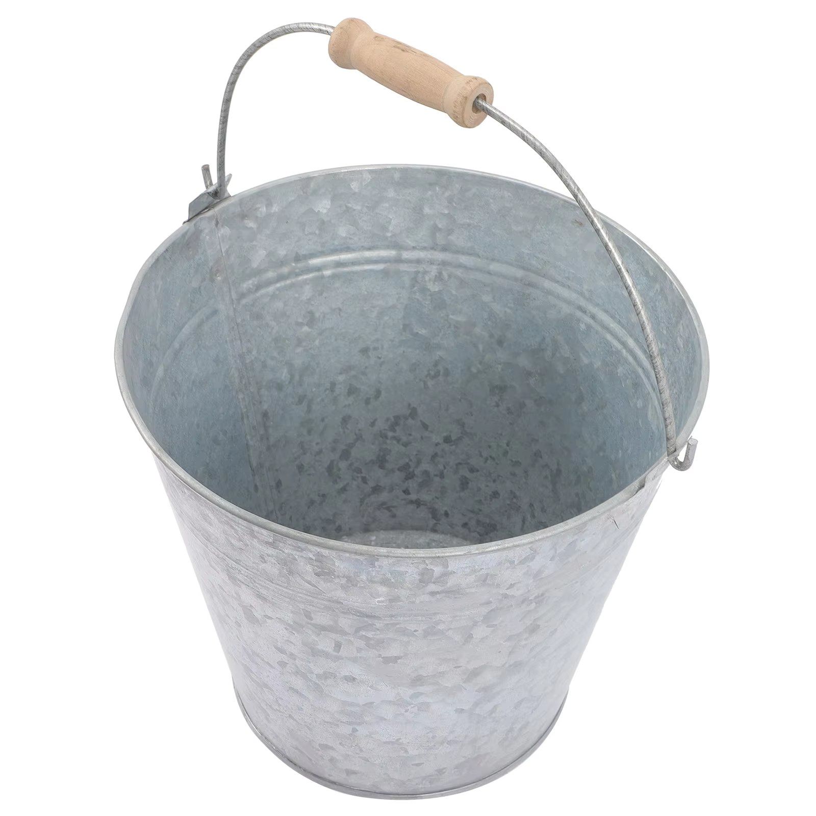 Metal Buckets Handle Iron Pail Galvanized Bucket Compost Bin Food Waste Container Decorative Farmhouse Flower Bucket Ash
