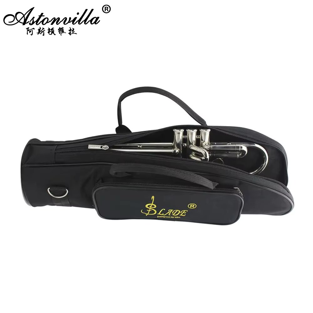 Trumpet Bag Soft Padded Thicken Waterproof Oxford Cloth Single Shoulder Case with Handle StrapBrass Instrument Accessories