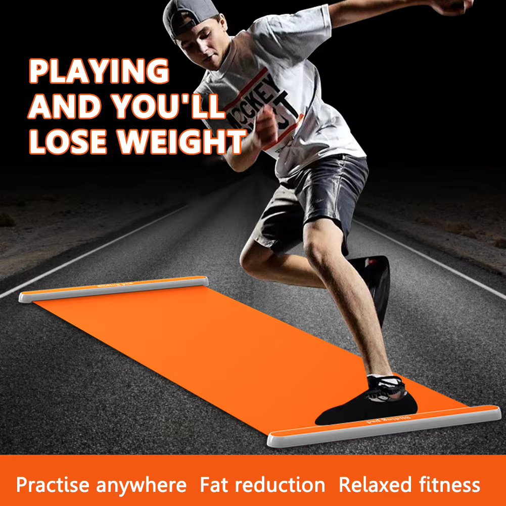 Yoga Sliding Mat Indoor Sport Fitness Training Board 2M Antiskid Mute Wearable Leg Core Training for Ice Hockey Roller Skating