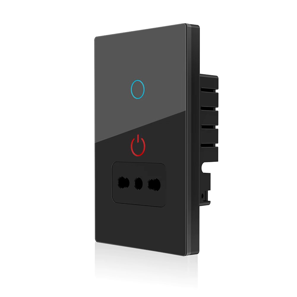 Tuya Wifi Smart Italy Light Switch EU Chile Outlet Wall Socket Glass Panel Italian Plug Intelligent Remote by Alexa Google Home