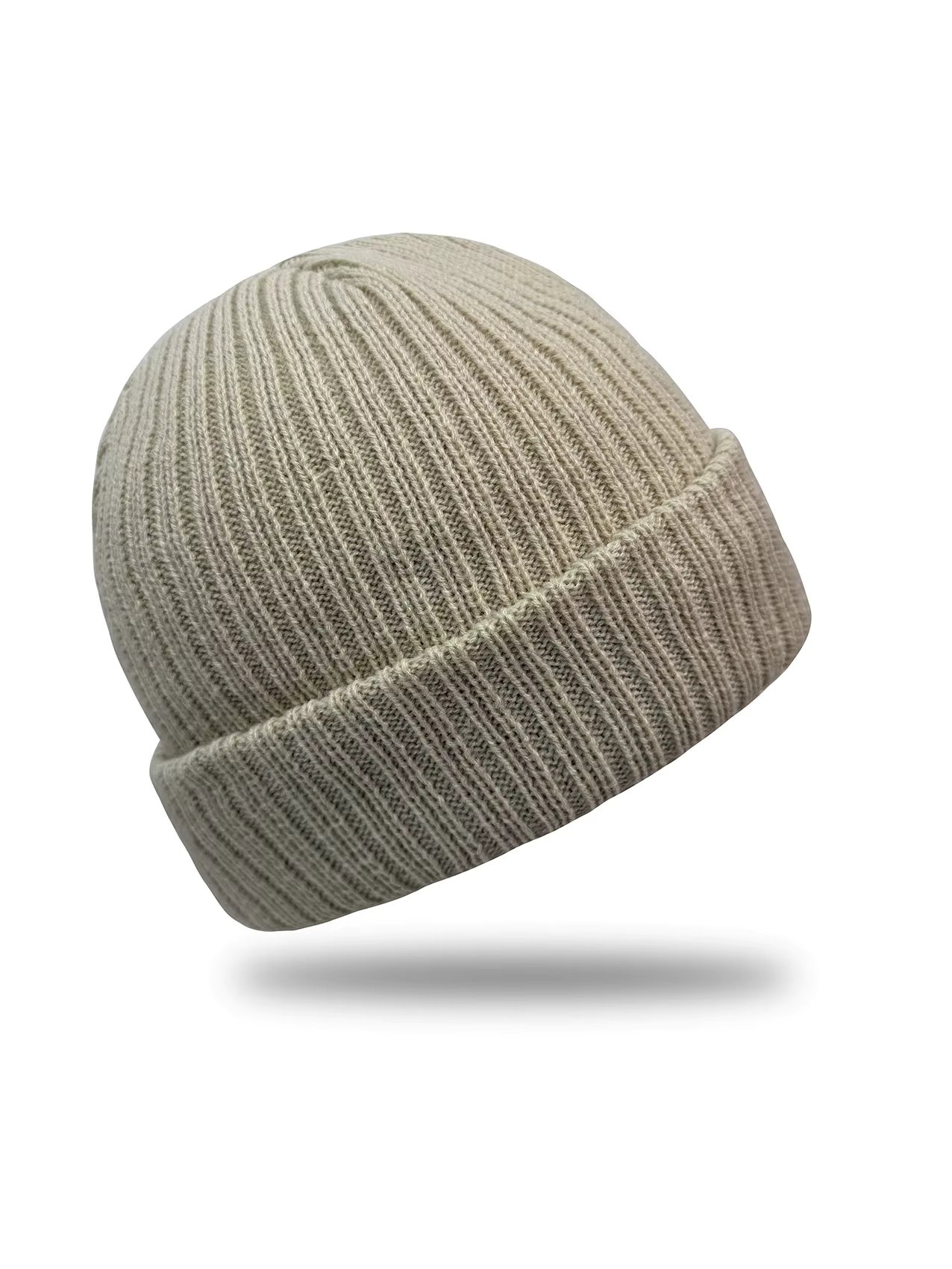 Unisex Knit Beanie Hat - Warm & Stylish Winter Cap with Double Stripe Trim