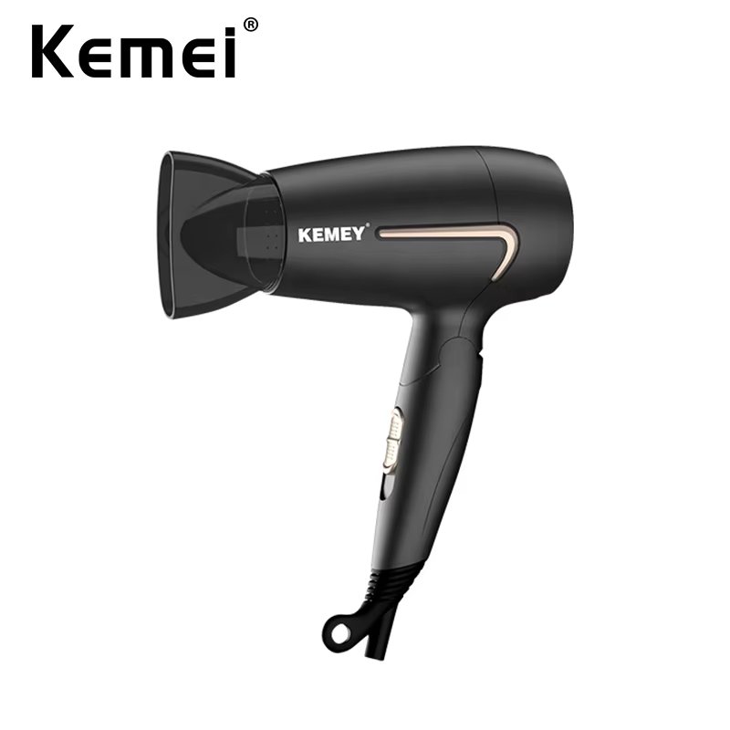Kemei Professional Hair Dryer Portable Foldable Handle Compact 1800W Blow Dryer Hot Wind Low Noise Home Appliance Styling Tools