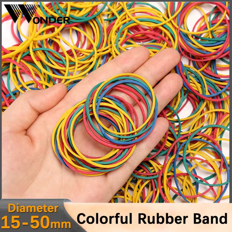 100-500Pcs Colorful Yellow Nature Rubber Bands School Office Home Industrial Ring Elastic Rubber Band Stationery Package Holders