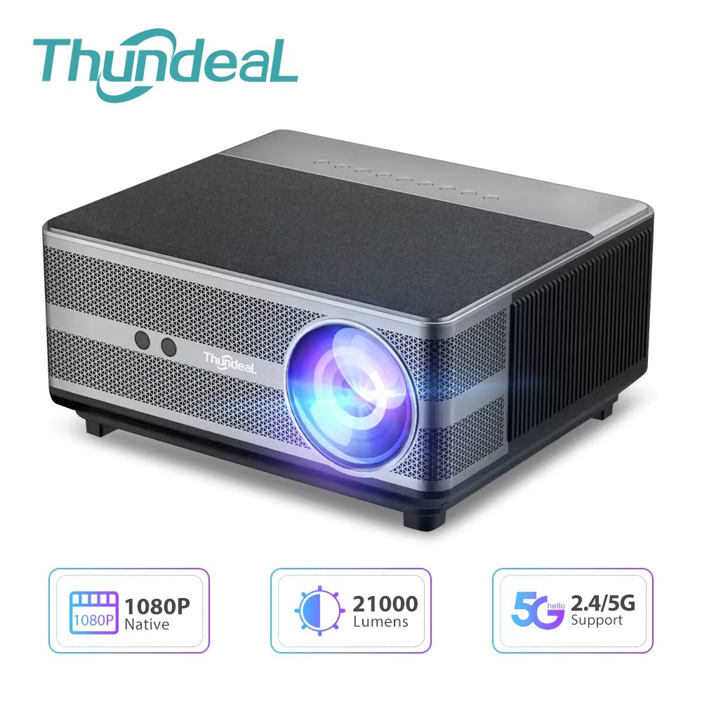 ThundeaL TD98W Android WiFi Projector Full HD 1080P 2K 4K Beam Projector TD98 3D Video Home Outdoor Meeting Movie Cinema Theater