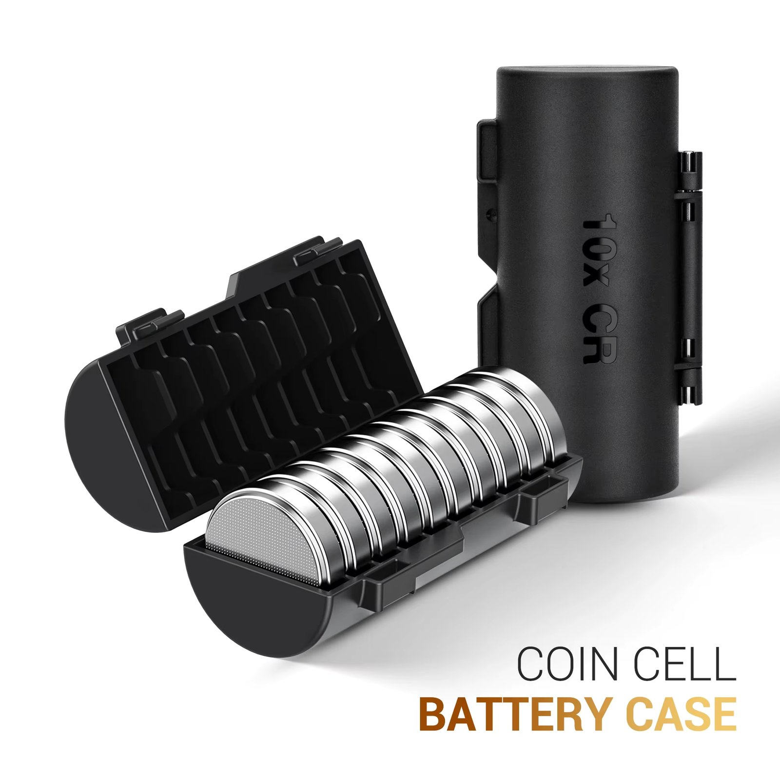 Coin Battery Container Coin Battery Holder Button Cell Battery Box for CR2016, CR2025, CR2032, CR2320, CR2325, CR2330, CR2335