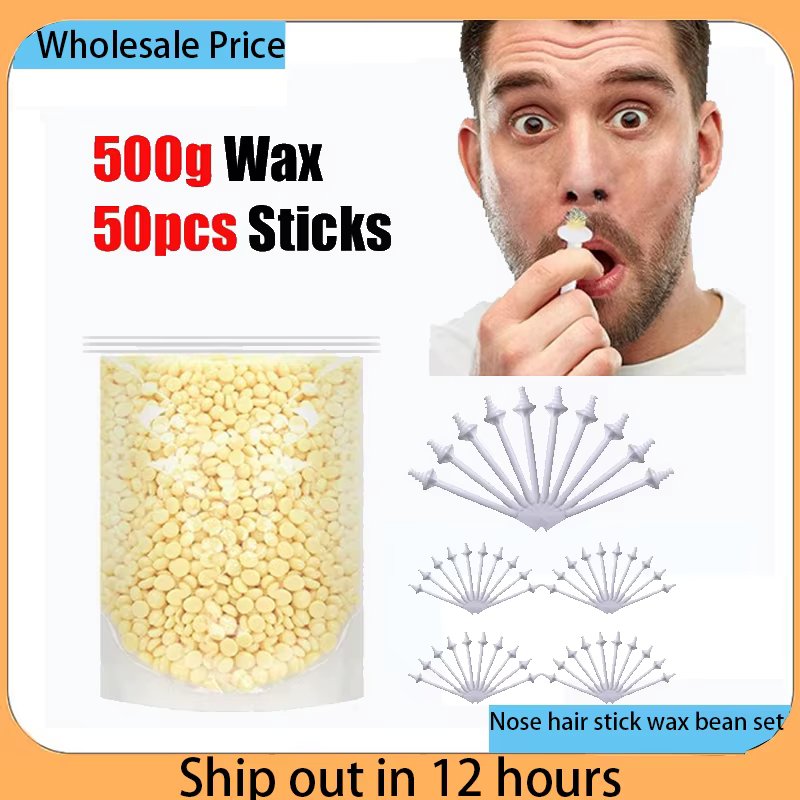 Nose Hair Stick Wax Bean Set Nose Wax Applicators For Painless Nose Hair Removal Tool Wax Accessories Beeswax Safe
