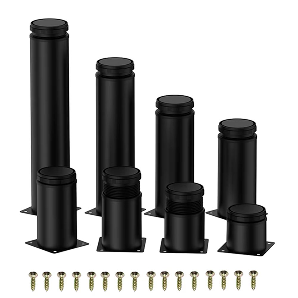4pcs 5-25cm Stainless Steel Furniture Legs Metal Adjustable Legs，for Cabinet Table Legs Sofa Feet Furniture Replacement Foot