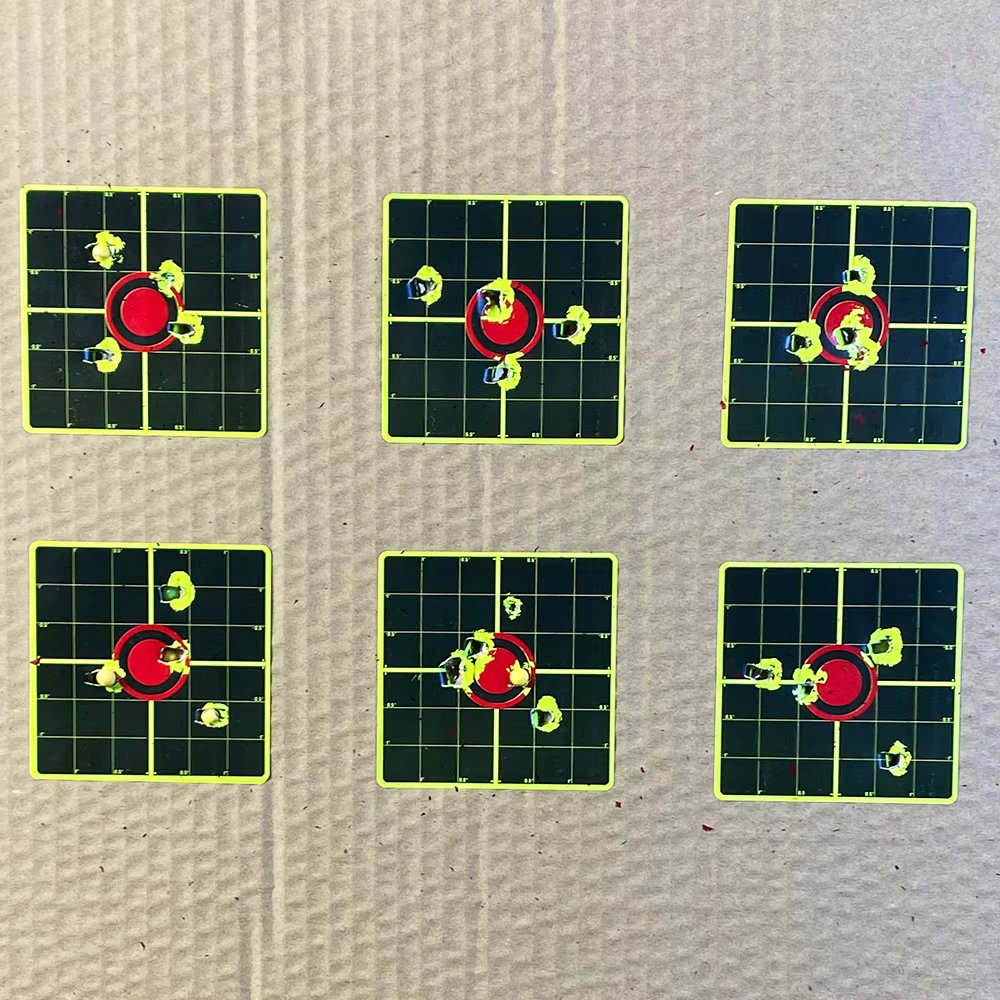 Sight-in Assist REAL Color-impact Sticker Targets 250 Counts per Roll 3 Inch @Side Length Half Inch Grids