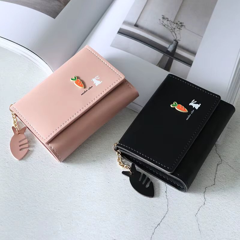 2024 new Japan and South Korea cute little animals girls small fresh short wallet simple student small wallet wallet