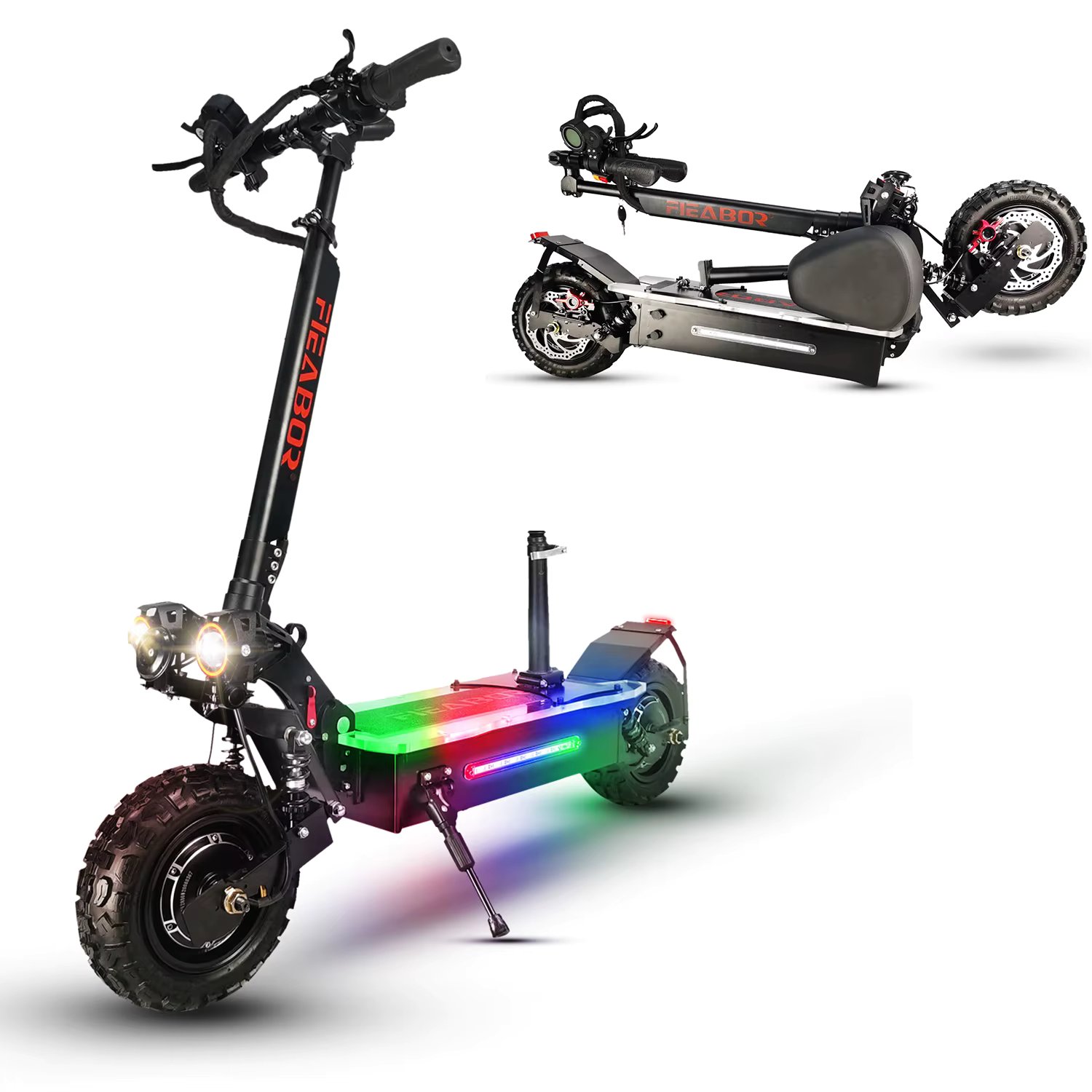 Electric Scooter 27Ah 60V 5600W Dual Motor Alloy Frame Escooter 45MPH Spring Shock Absorber Long Range US Warehouse Free Ship