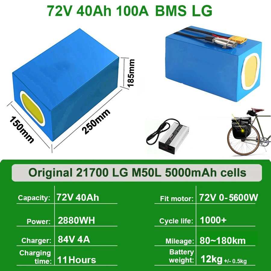 72V40AH LG 100A BMS