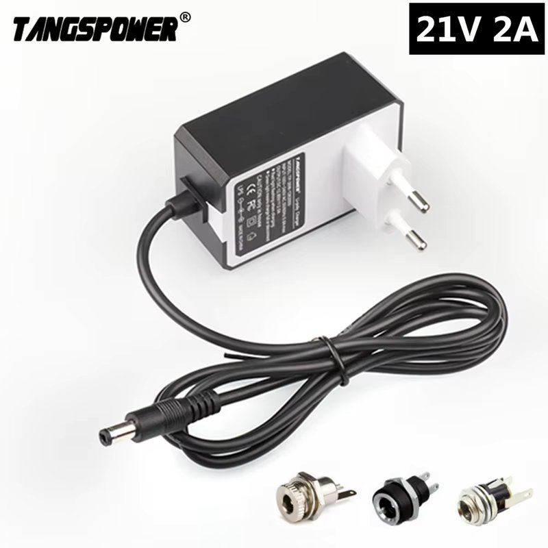 21V 2A Lithium Battery Charger For 18V Makita Charger Electric Screwdriver 5S Li-ion Battery Wall Charger DC 5.5 * 2.1 mm