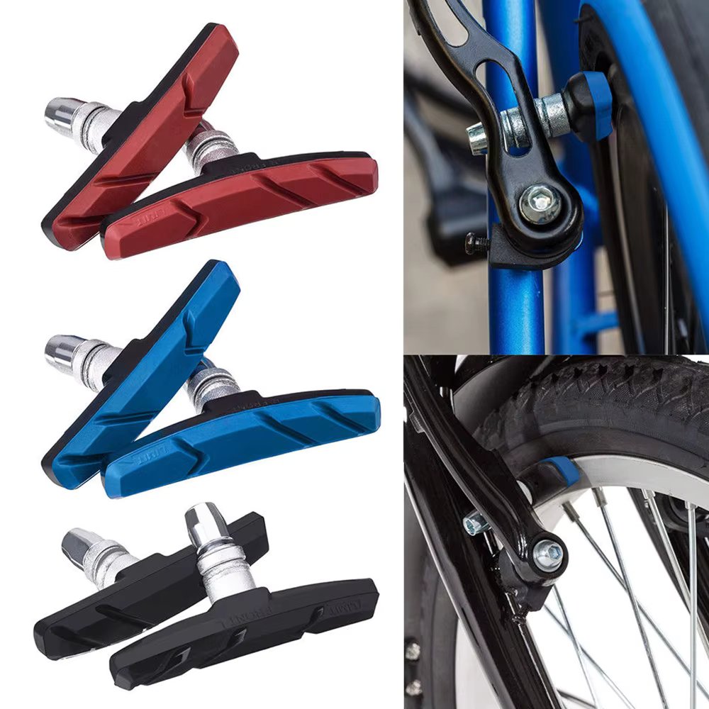 2PCS Mountain Bike BMX V Brake Blocks Bicycle Break Pad Shoes 3 Colours