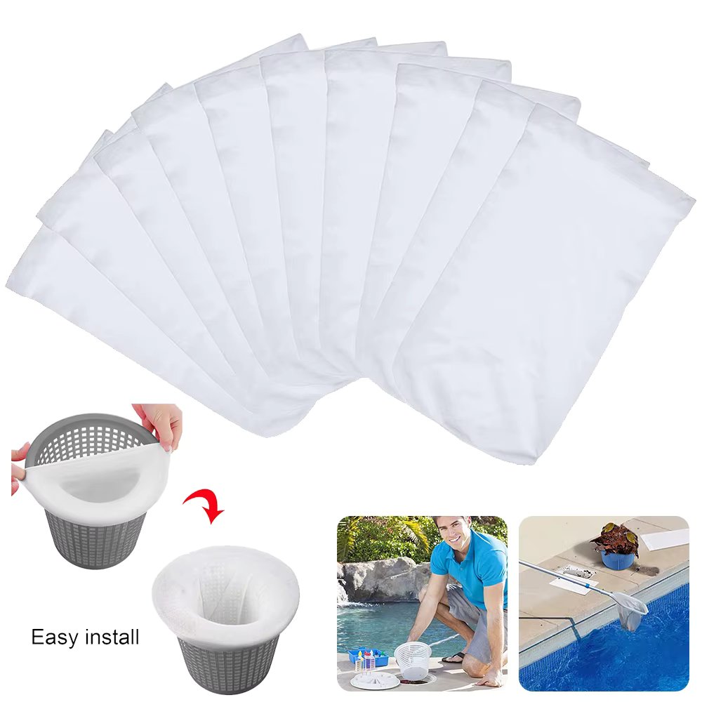 10PCS Durable Elastic Pool Filter Saver Sock Net Skimmer Socks for Filters Basket