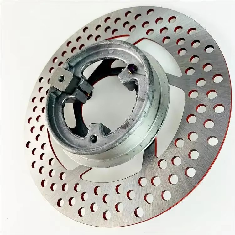 110mm Motorcycle Rear Drum brake Disc Brake 70mm Hole Conversion Tightening Ring for 220mm Disc Electric Scooter E-bike Moped