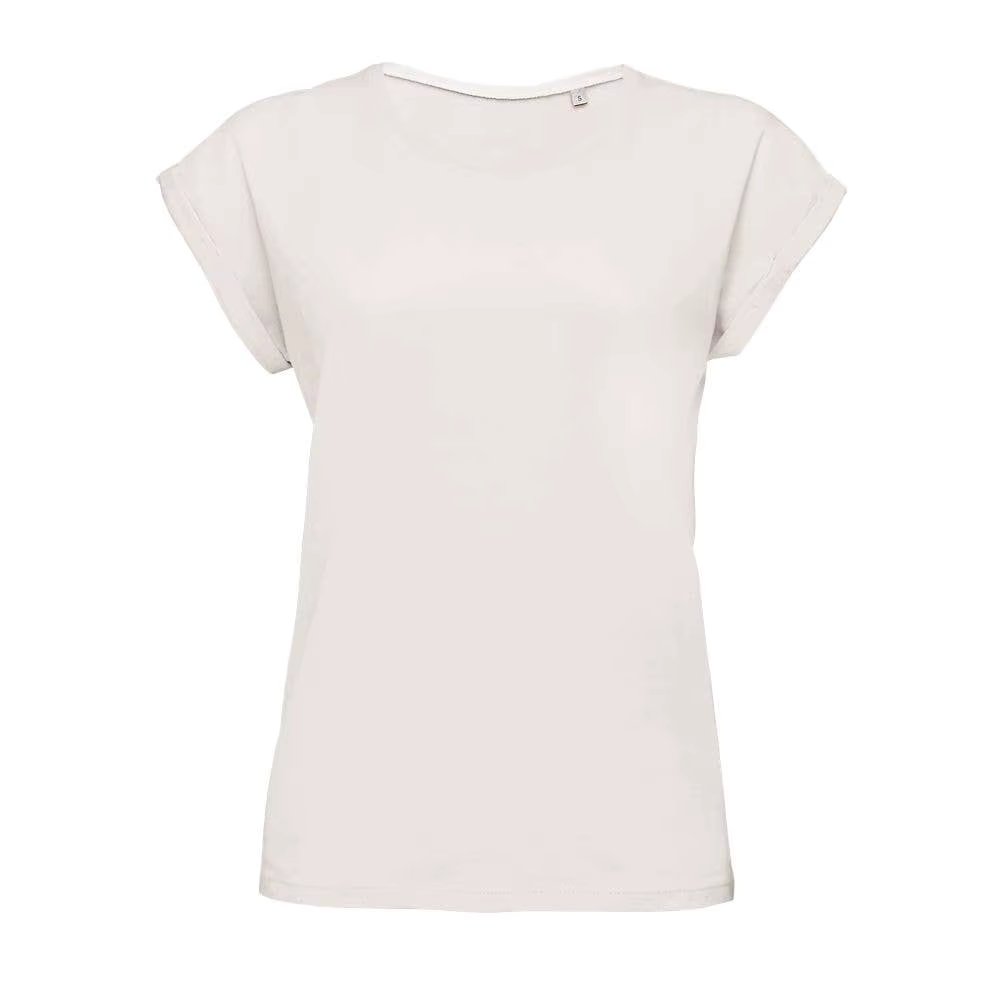 MARNAULA.MELBA. Women's O neck t-shirt. Size = S,COLOR = pink cream
