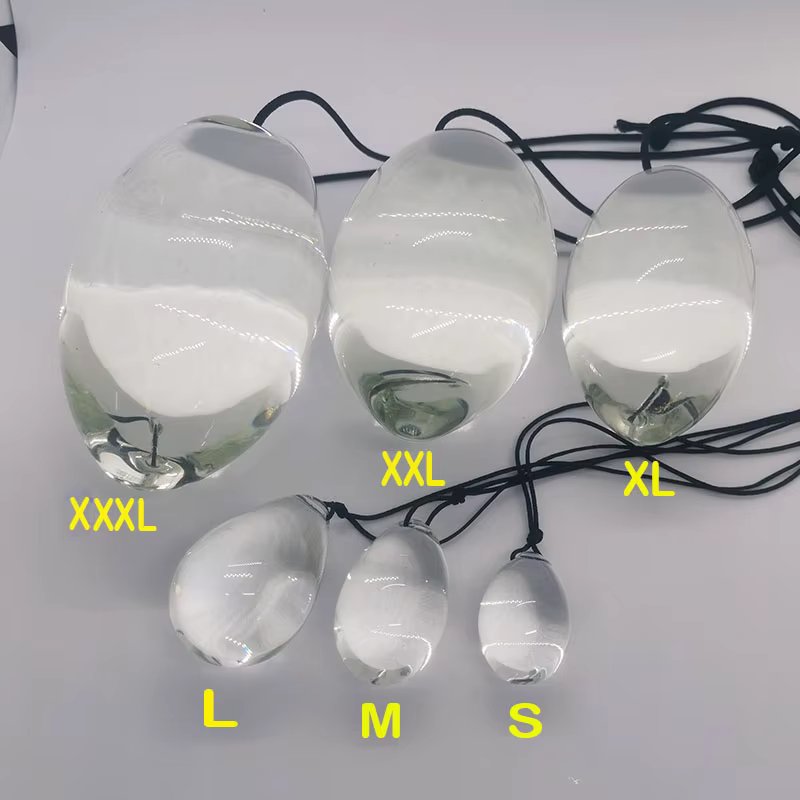 6 Size Glass Anal Plug Anus Balls Massage Masturbation Glass Anal Butt Plug Big Egg Sexy Toys For Women Men Gay Adult Products