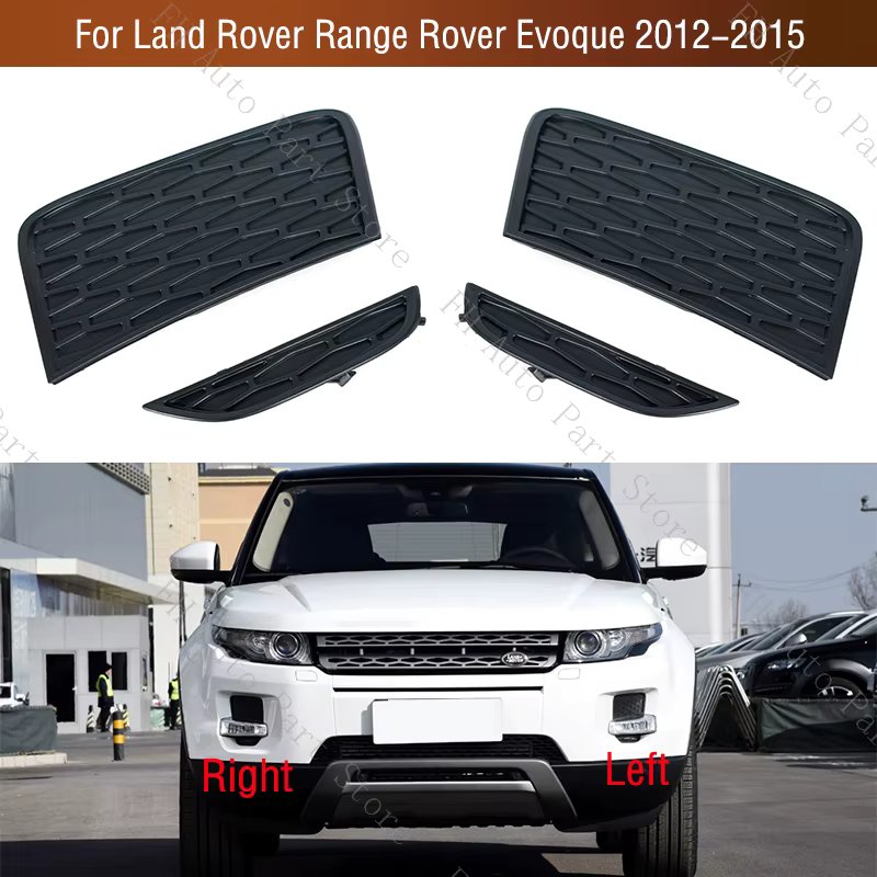 For Land Rover Range Rover Evoque 2012-2015 Car Fog Lamp Light Grille Frame Shell Cover Foglight Foglamp Trim Lid Bezel Hood