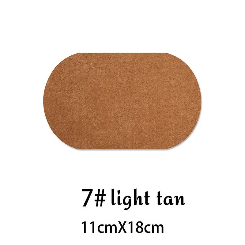 3Pcs Faux Suede Knee Patch Elliptical Sleeve Elbow Patch Flocking Fur Tailoring Ironing with Back Glue 11cm*18cm