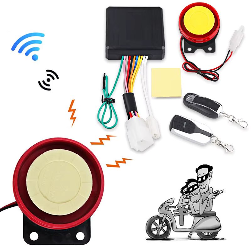 Artudatech Motorcycle Scooter Anti-theft Security Alarm System Remote Control Engine Start