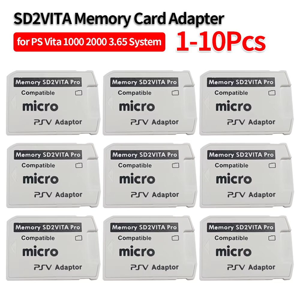 1-10Pcs SD2VITA 6.0 Memory Card For Ps Card Adapter Converter 3.60 System Micro Digital Memory TF Card
