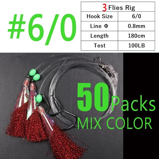 50packs 3 hooks 6l0