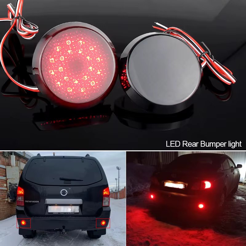 2 Pcs LED Rear Bumper Reflector Lights For Toyota Corolla 2008-2010 For Nissan Qashqai For Pathfinder Tail Stop Brake Lamp