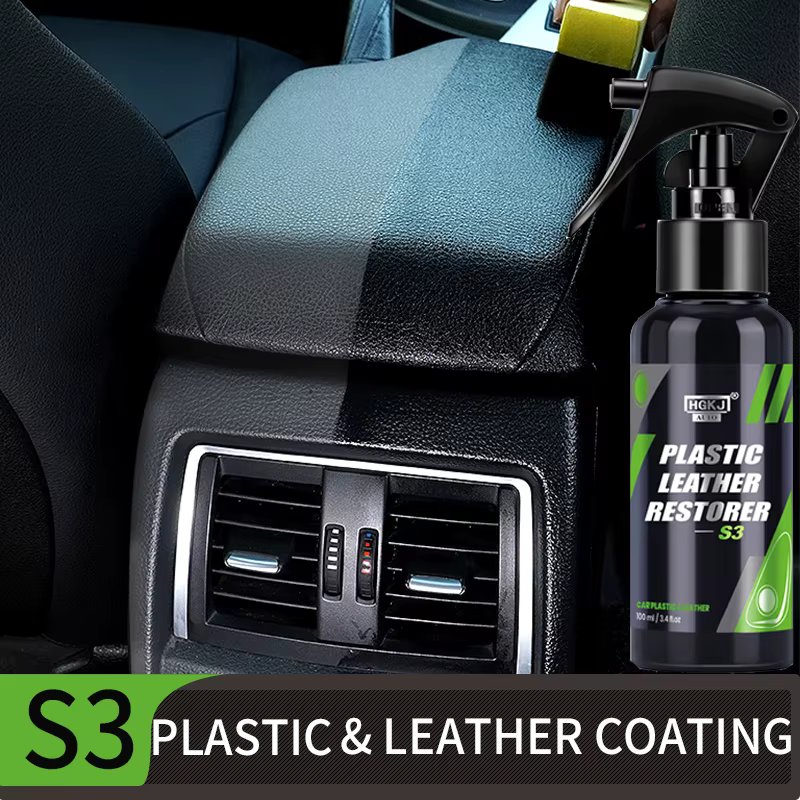 hgkj S3 Car Plastic Restorer Interior Spare Parts Car Plastic Leather Renovator Coating Agent Auto Accsesories