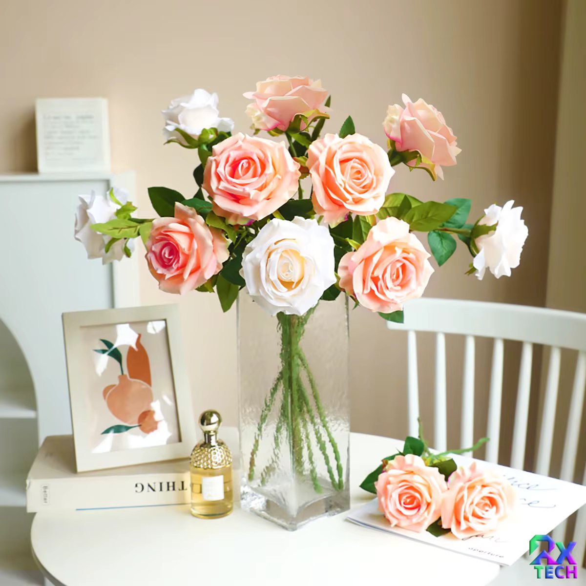 Kit10 Rosas Artificiais Flores Rosa Ramo Flor Artificial Rosas Vermelhas Artificiais Realista Falso Rosa Para Decoração De Casa