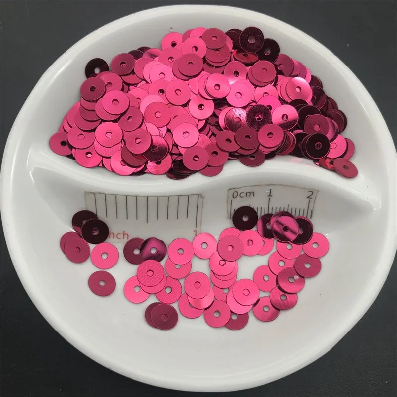 3mm 4mm 5mm 6mm 8mm Flat Round Silver-base PVC Sequin Paillette Sewing Craft Wedding Decoration Dress Shoe Cap DIY Wholesale