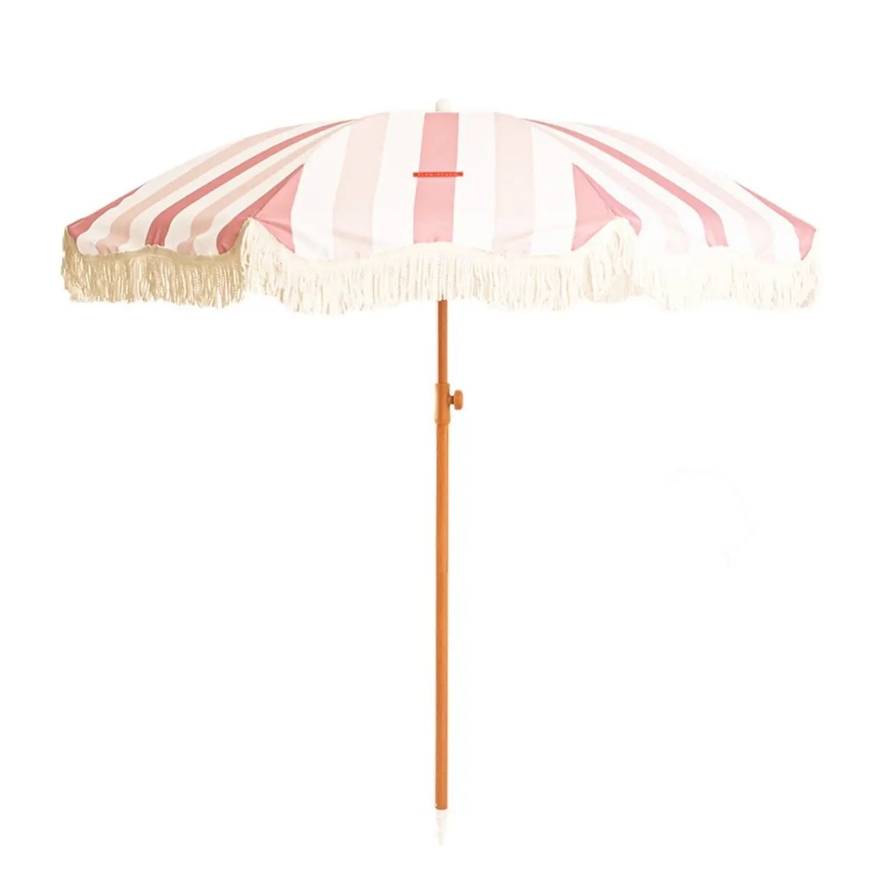 Pink striped umbrella