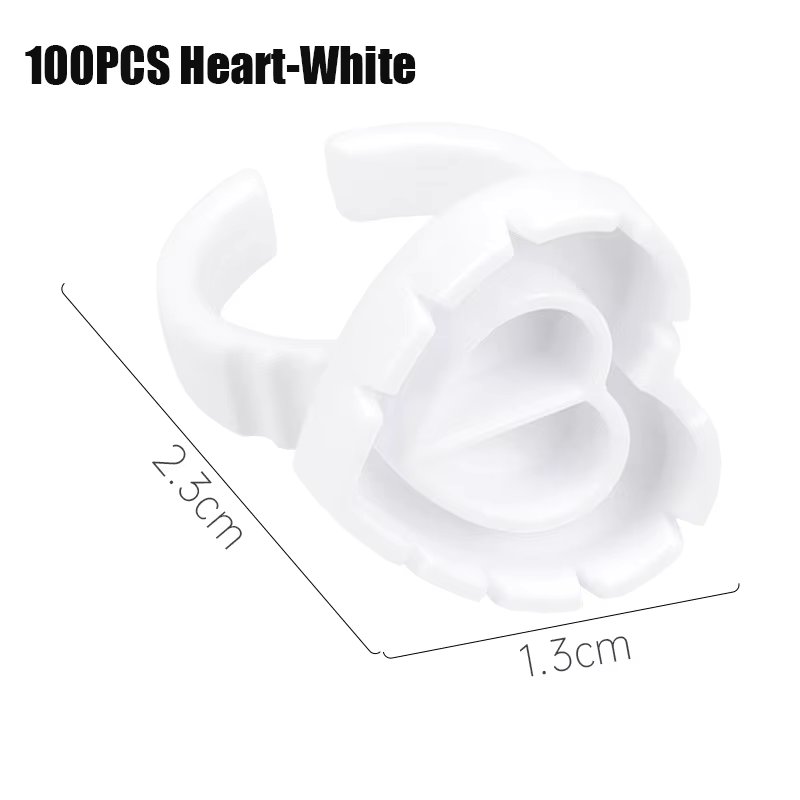 100P Heart-White