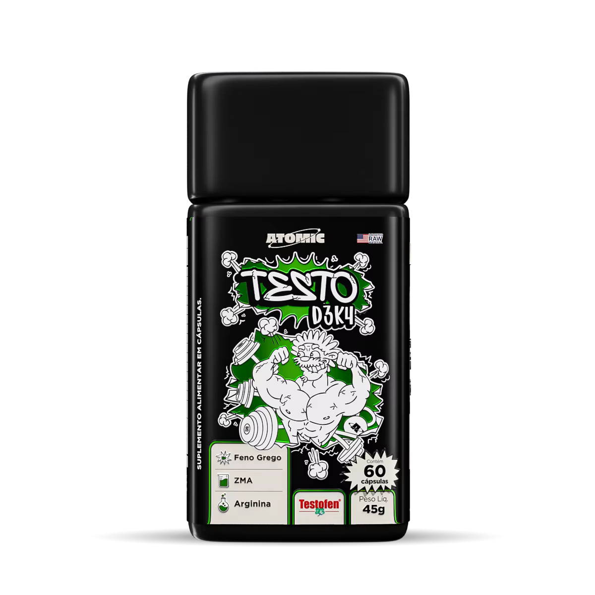 Pré-hormonal Testo Deca Atomic Pote 60 Tabletes - Atomic Lab
