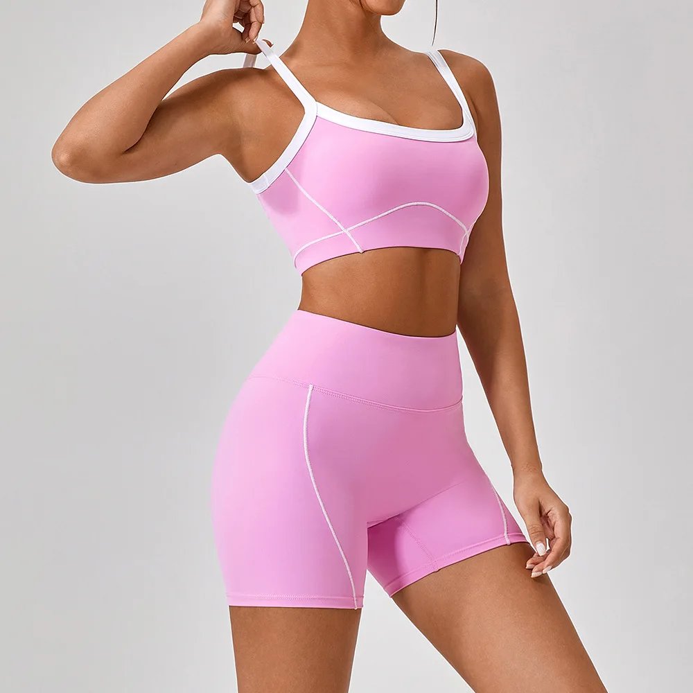 Pink short set
