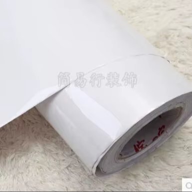 Reflective shiny white paint pearlescent wallpaper kitchen cabinet furniture  pvc self adhesive wallpaper  carton sticker