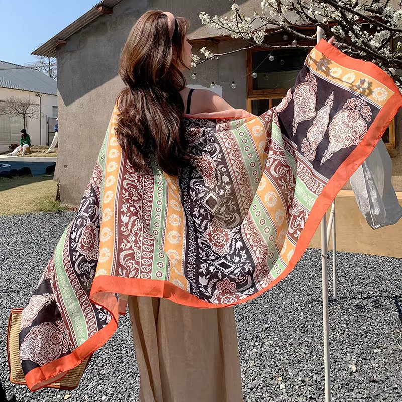2 Boho Flower Orange