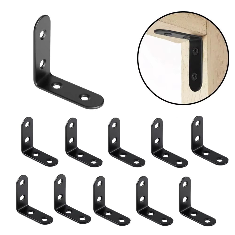 L-shaped right Angle stainless steel Support Accessories  connection Angle connector bracket Partition wardrobe fasteners