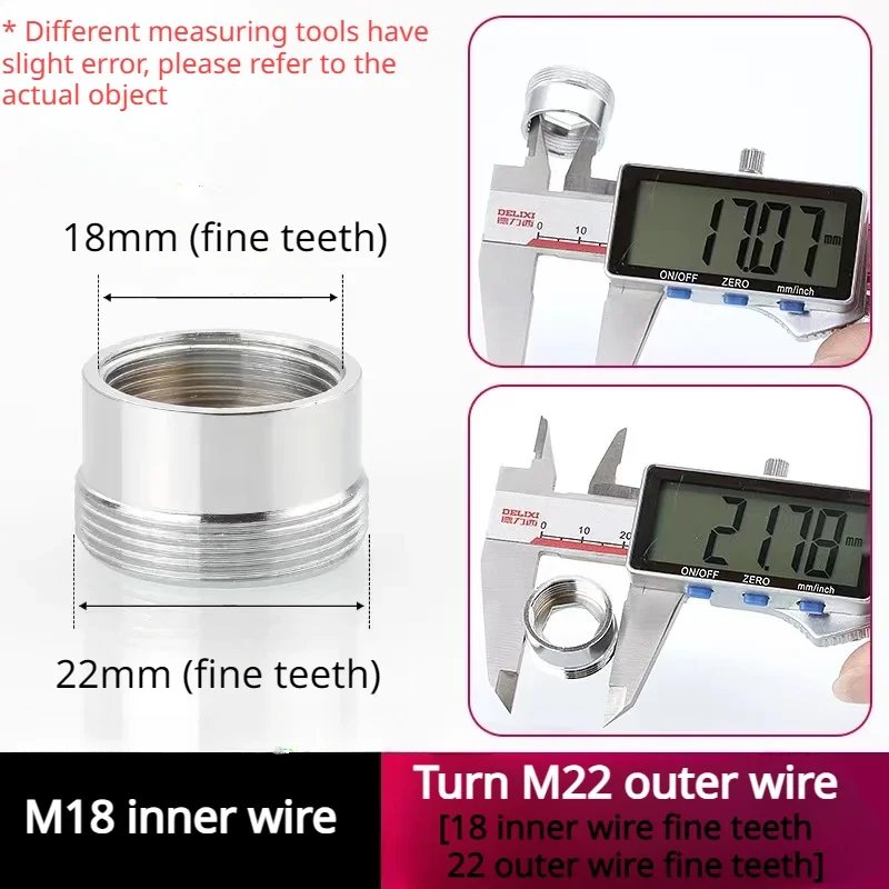 16 18 20 22 24mm G3/4 G1/2 To M22 Connectors Kitchen Aerator Bubbler Water Purifier Adapter Faucet Extend Length Adapters