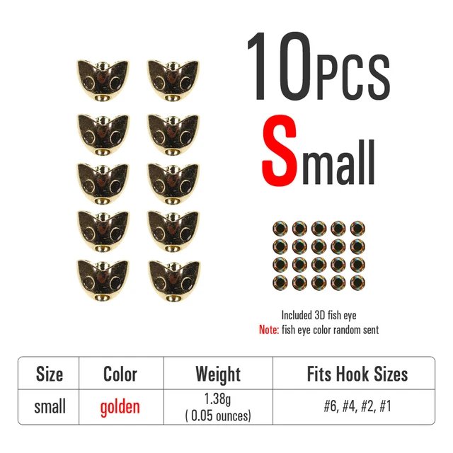 10pcs gold S